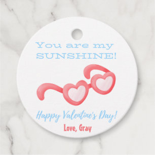 Heart Glasses Valentines Kids Gift Favor Tags