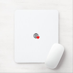 Heart & Globe Workstation Mouse Pad