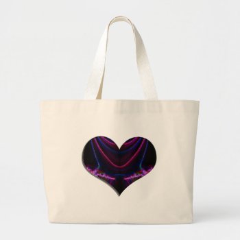 Heart Glow 2 Large Tote Bag by DonnaGrayson at Zazzle