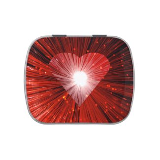 Heart Glow Red candy tin