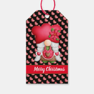 Heart Gnome Customize Color and Text Gift Tags