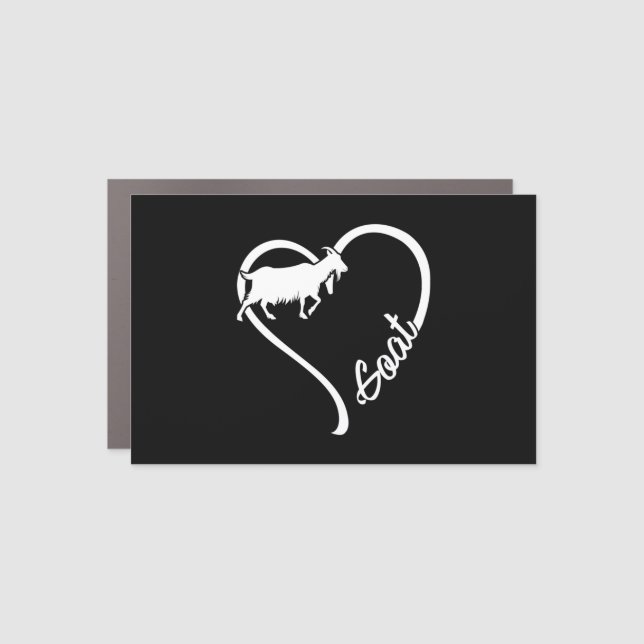 Heart Goat Classic Goat Lovers Car Magnet (Front)