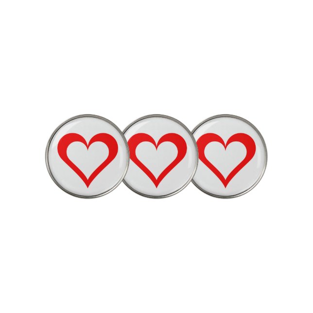 Heart Golf Ball Marker (3 Up)