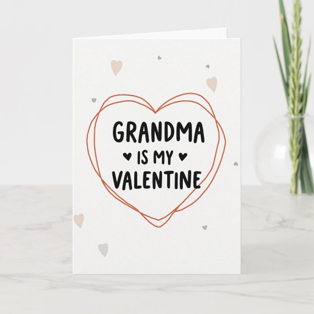 Heart Grandma Valentine Card (Front)