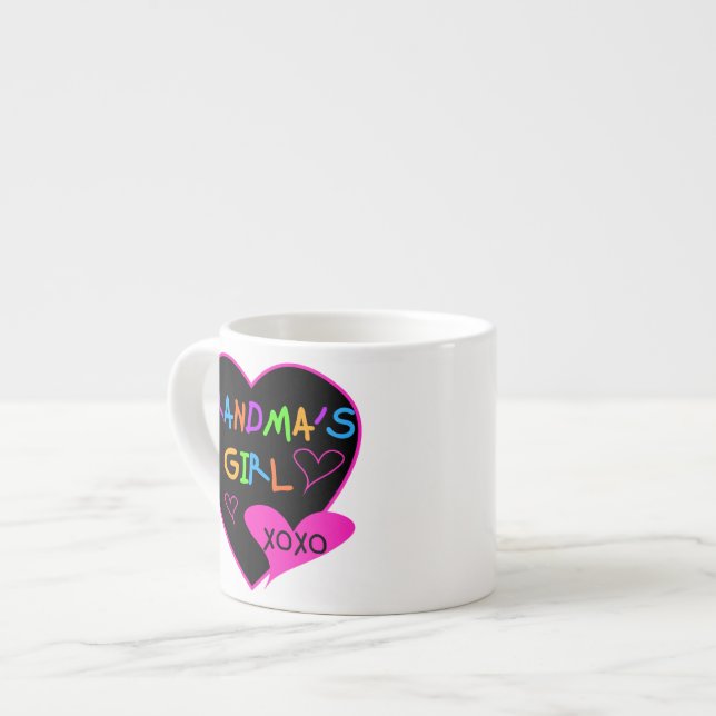 Heart Grandma's Girl T-shirts and Gifts Espresso Cup (Front Left)