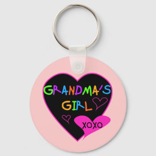 Heart Grandma's Girl T-shirts and Gifts Keychain