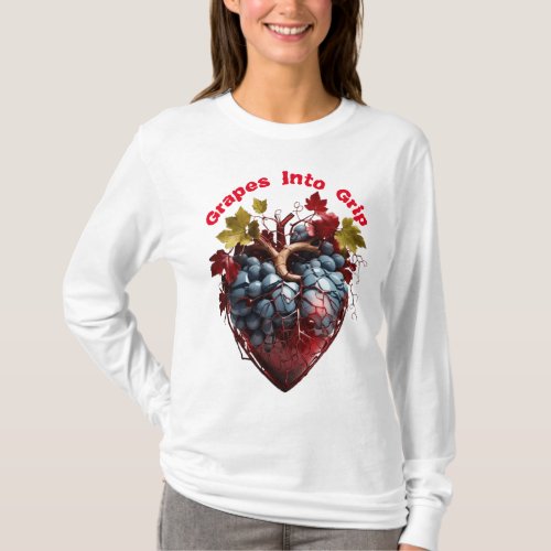 heart  grapes looking natural art  design T_Shirt