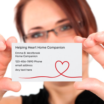 Heart Graphic Home Companion Business Cards by Luckyturtle at Zazzle