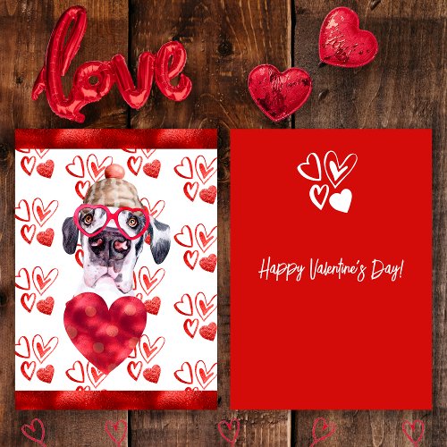 Heart Great Dane Dog Lover Valentine Gift Holiday Card