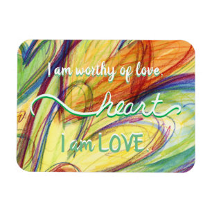 "Heart" Green Heart Chakra Love Words Magnets
