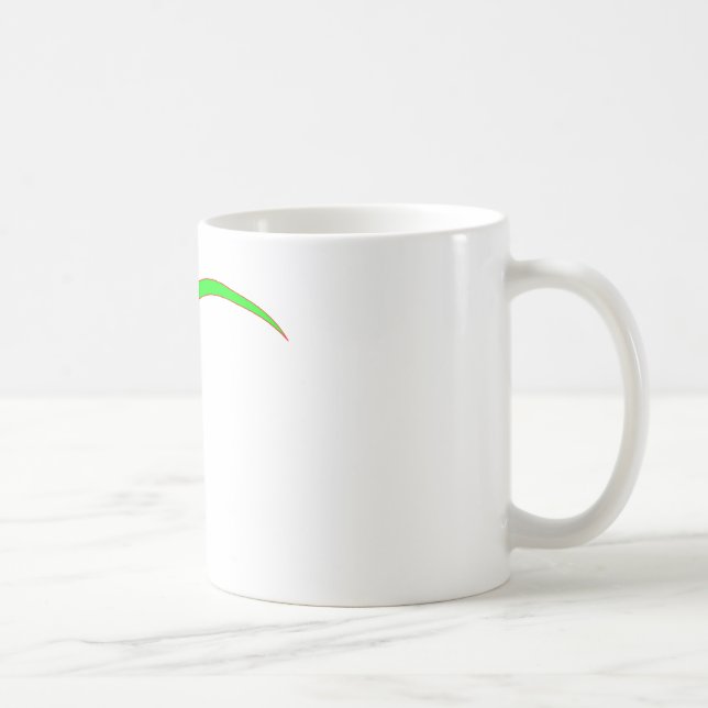 Heart Green - Red Curve The MUSEUM Zazzle Gifts Coffee Mug (Right)