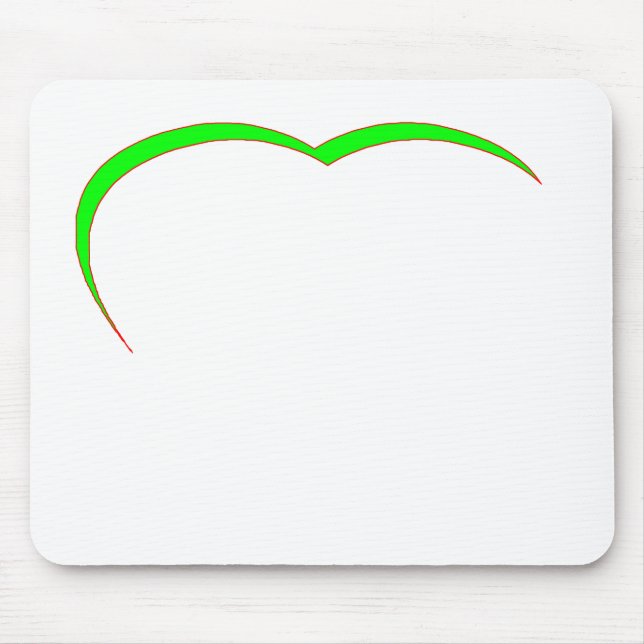Heart Green - Red Curve The MUSEUM Zazzle Gifts Mouse Pad (Front)