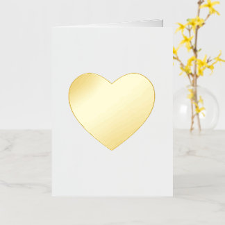 Heart Greeting Card Foil Gold or Silver