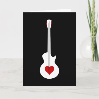 Heart Guitar Holiday Card by WaywardMuse at Zazzle