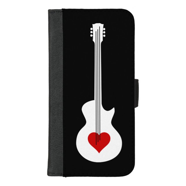 + Heart Guitar + iPhone Wallet Case (Front)
