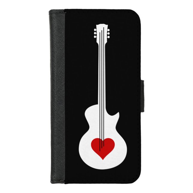 + Heart Guitar + iPhone Wallet Case (Front)