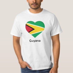 Heart - Guyana Flag T-Shirt