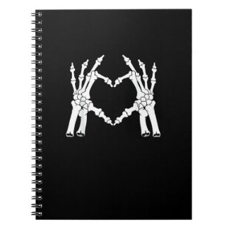 Heart - Halloween Skeleton Hand Notebook