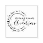 Heart & Hand-drawn Lines Newly Weds Return Address