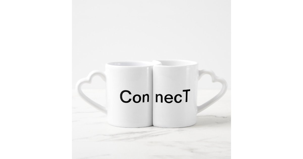 Heart Handle Connecting Coffee Mugs Cups Pair Two Zazzle Connecting Coffee Mugs Cups Pair Two
