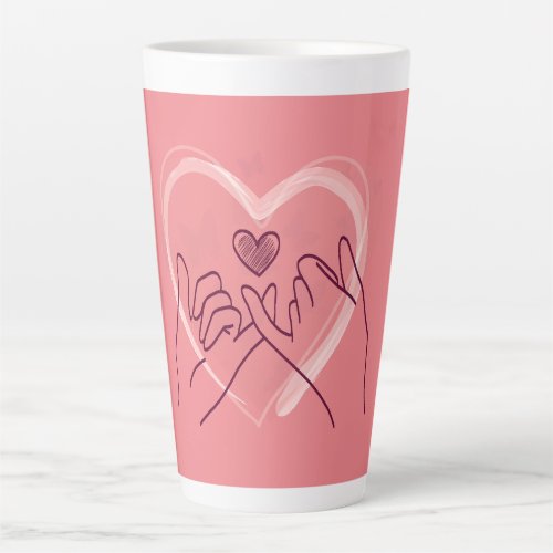 Heart Hands Coffee Latte Mug