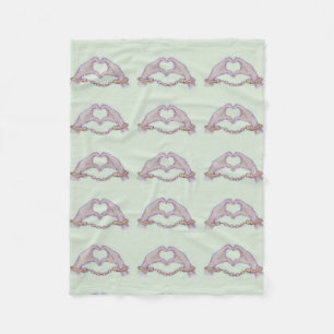 Heart hands Handcuffs Fleece Blanket