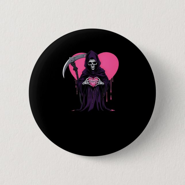 Heart Hands Reaper Classic Look Button (Front)