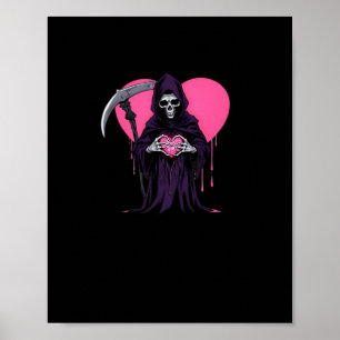Heart Hands Reaper Classic Meme Style Poster