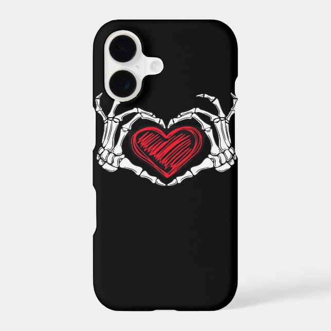 Heart Hands Skeleton Iphone Case (Back)
