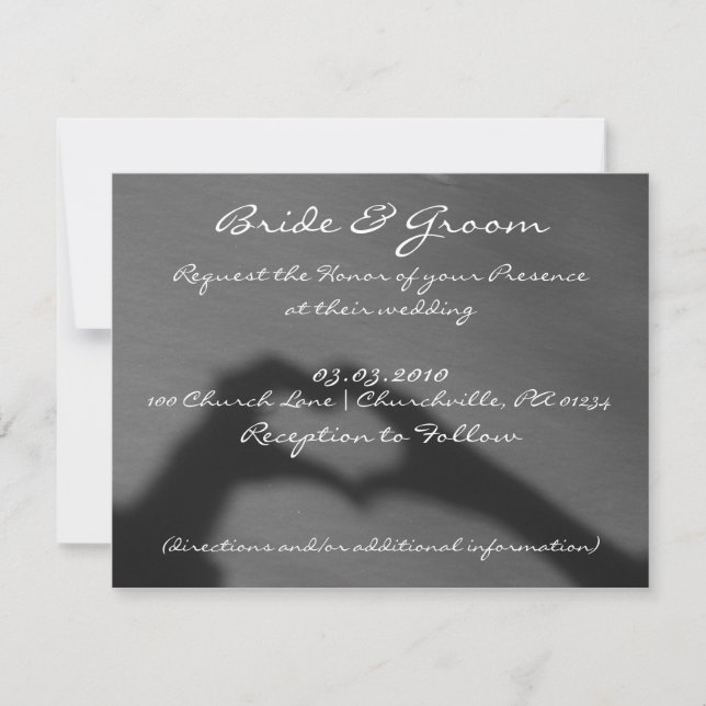 Heart Hands Wedding Invitations (Front)