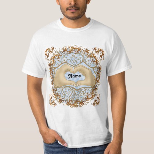 Heart Hands wedding t_shirt