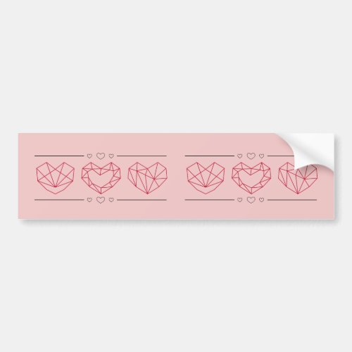 Heart Happy Valentines Day     Bumper Sticker