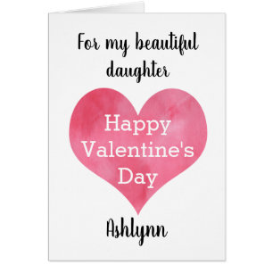 Heart Happy Valentine's Day Daughter Cards