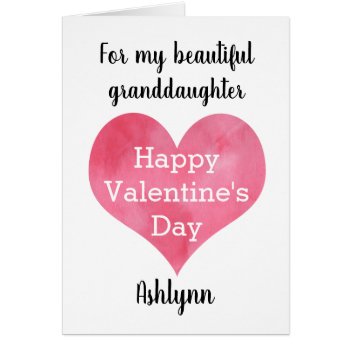 Heart Happy Valentine's Day Granddaughter by charmeddaystudio at Zazzle