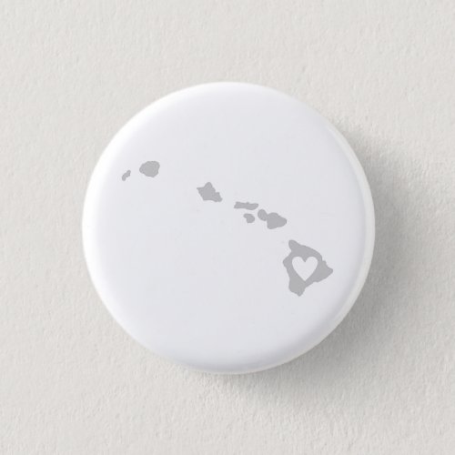 Heart Hawaii state silhouette Pinback Button