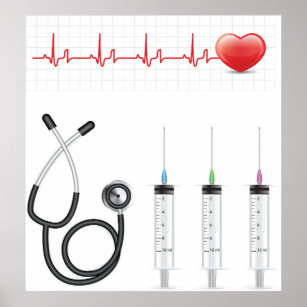 Heart Health Cardiac Medical Poster