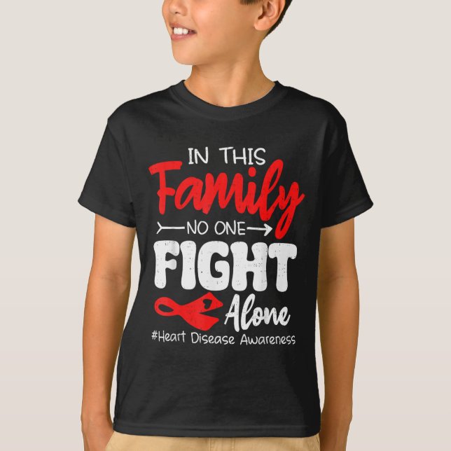 Heart Health Heart Disease Awareness Chd Family Su T-Shirt (Front)