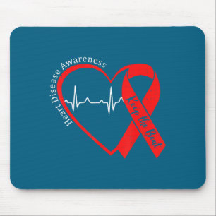 Heart Health Heart Disease Awareness Chd Heartbeat Mouse Pad