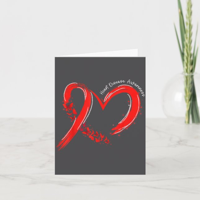 Heart Health Heart Disease Awareness Chd Mens Wome Card (Front)