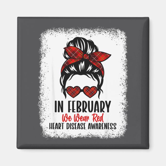 Heart Health Heart Disease Awareness Heartbeat Chd Magnet (Front)