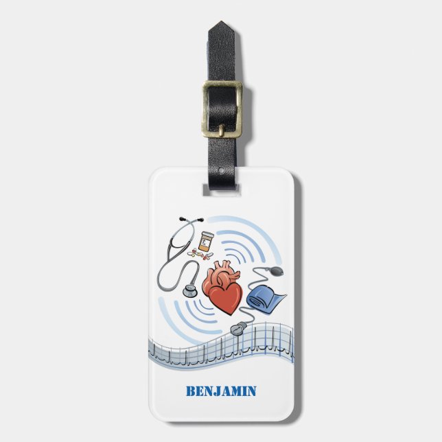 Heart Health Luggage Tag (Front Vertical)