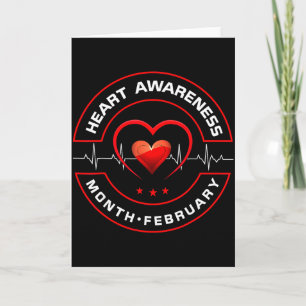 Heart Health Month February American Heart Health  Card