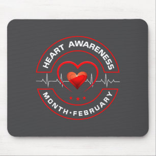 Heart Health Month February American Heart Health  Mouse Pad