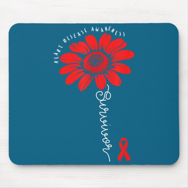Heart Health Survivor Heart Disease Awareness Chd  Mouse Pad (Front)