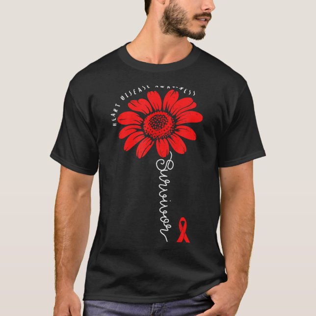 Heart Health Survivor Heart Disease Awareness Chd  T-Shirt (Front)