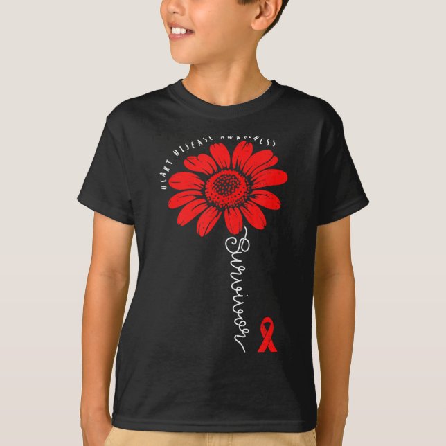 Heart Health Survivor Heart Disease Awareness Chd  T-Shirt (Front)