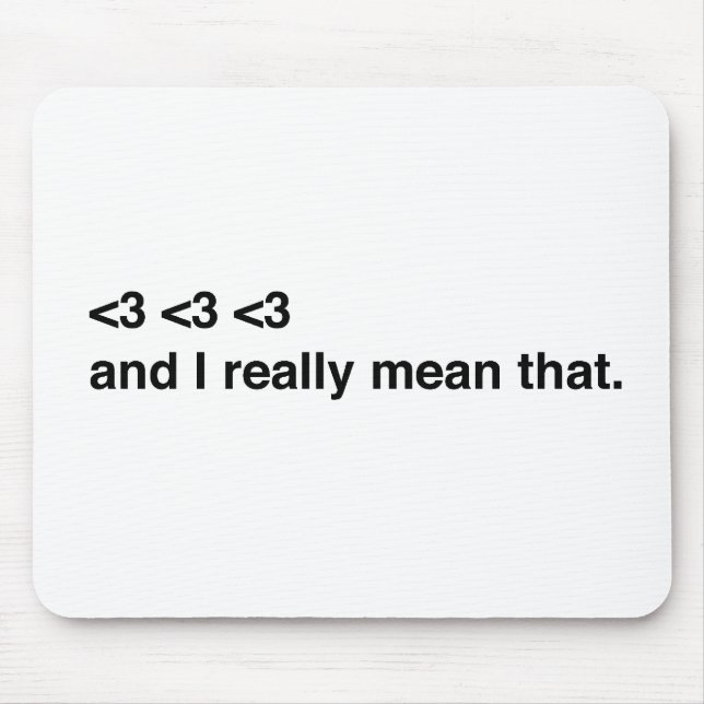 Heart Heart Heart Mouse Pad (Front)