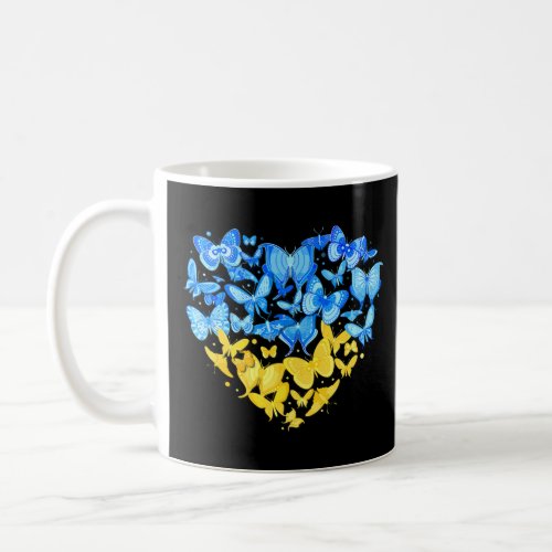 Heart Heart Ukraine Butterfly Ukraine Sunflower  Coffee Mug