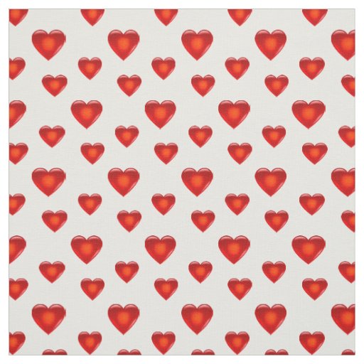 heart, hearts, big small red hearts fabric