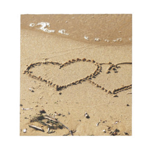 Heart Hearts love custom personalize Anniversaries Notepad